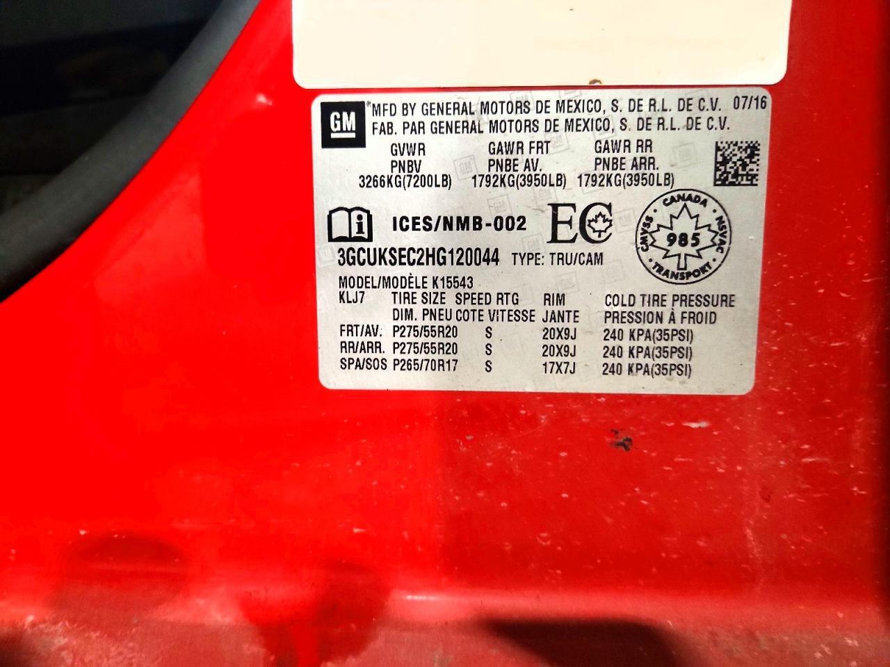 2017 Chev 1500 Silverado