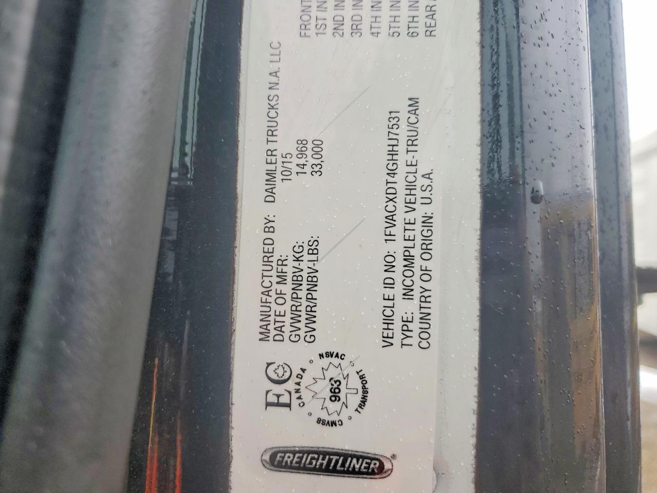 2016 Freightliner Refrigerated BOX Truck