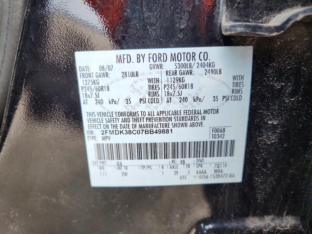 2007 Ford Edge sel