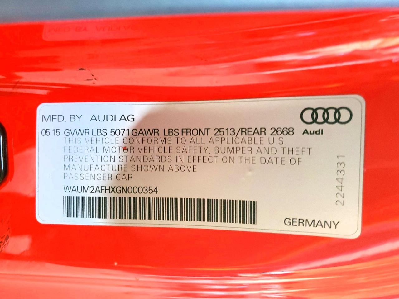 2016 Audi A5 Premium Plus S-line