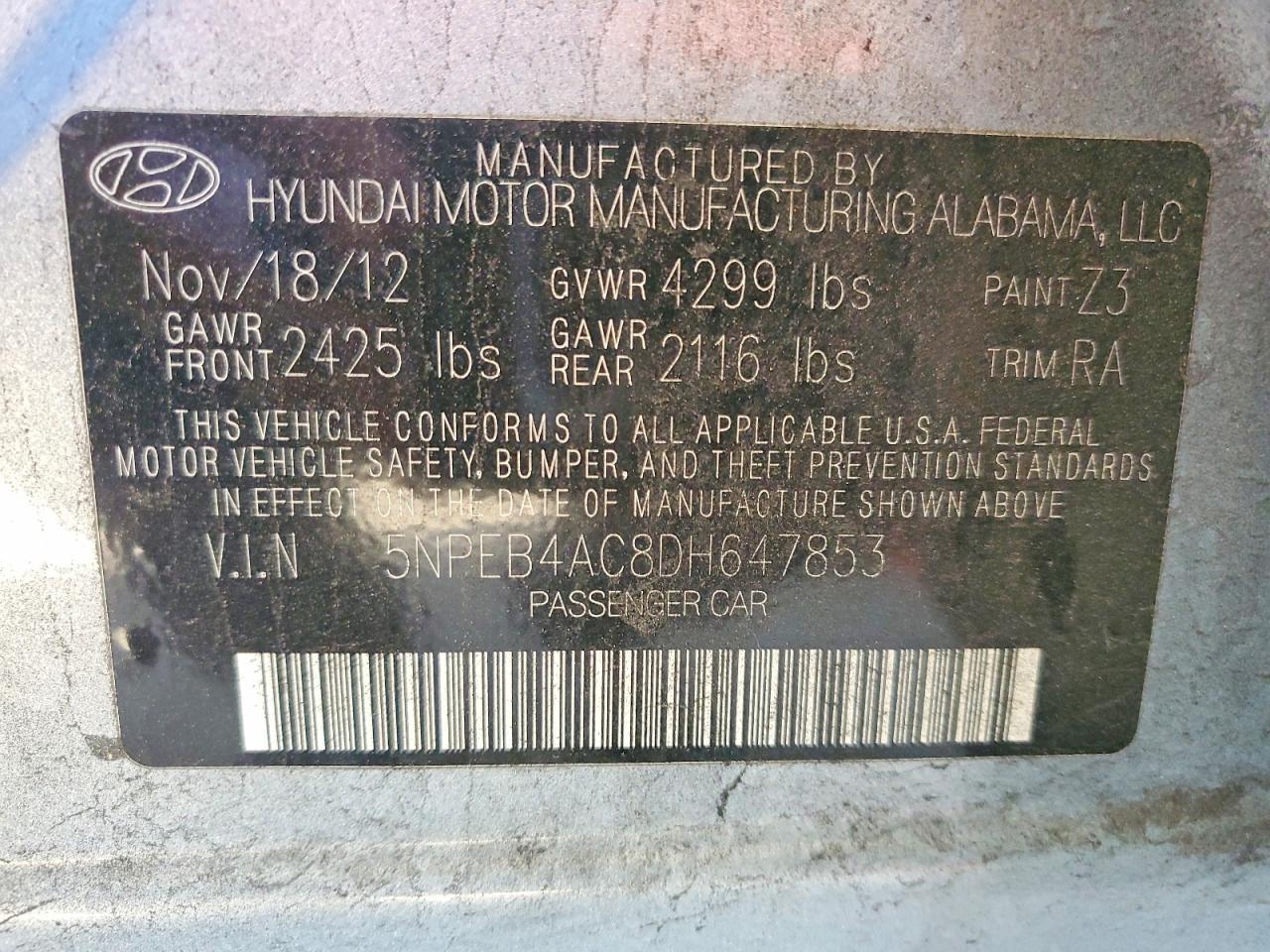 2013 Hyundai Sonata gls