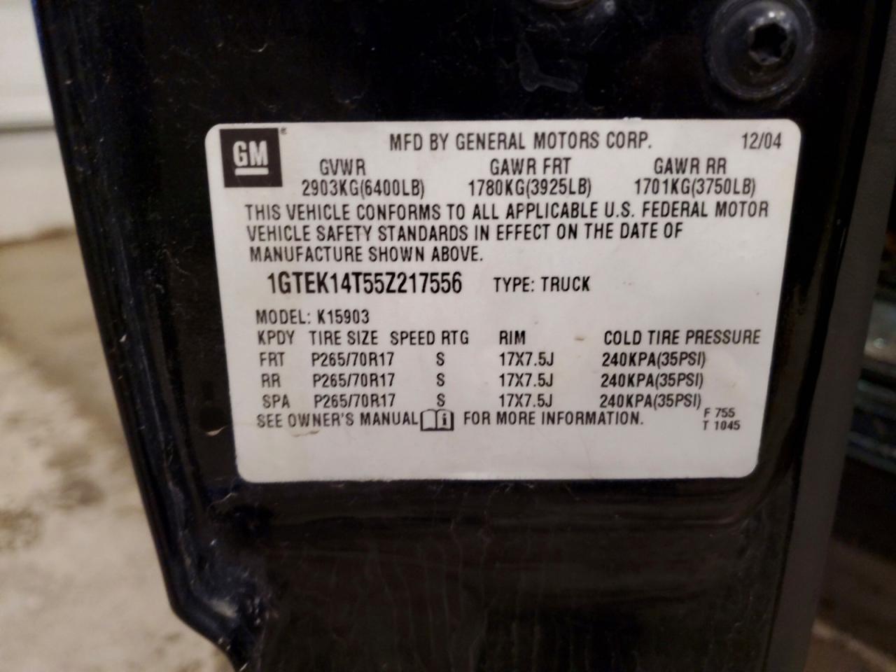 2005 GMC New Sierra K1500