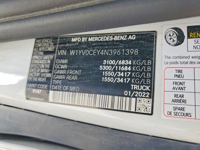 2022 Mercedes-Benz Metris 447 (vs20) Delivery van
