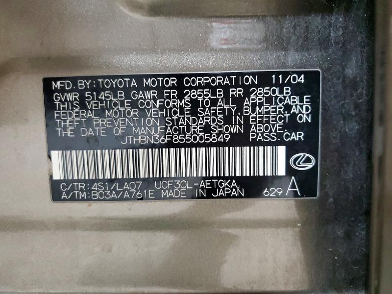 2005 Lexus Ls 430 Base