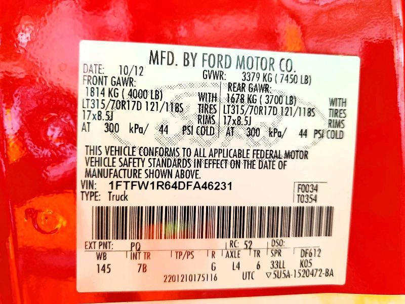 2013 Ford F150 SVT Raptor