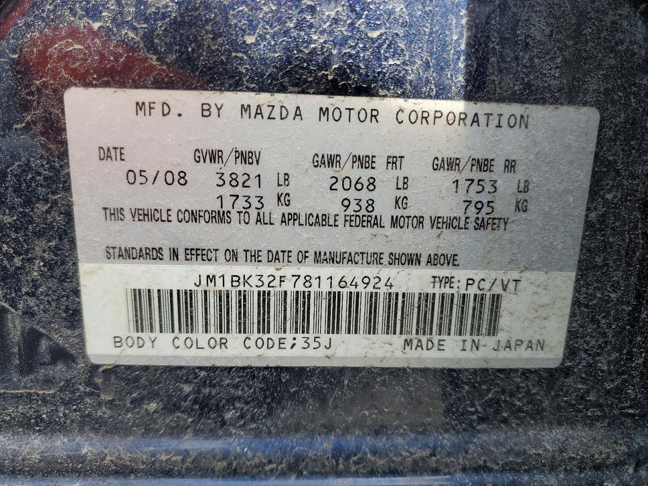 2008 Mazda 3 I