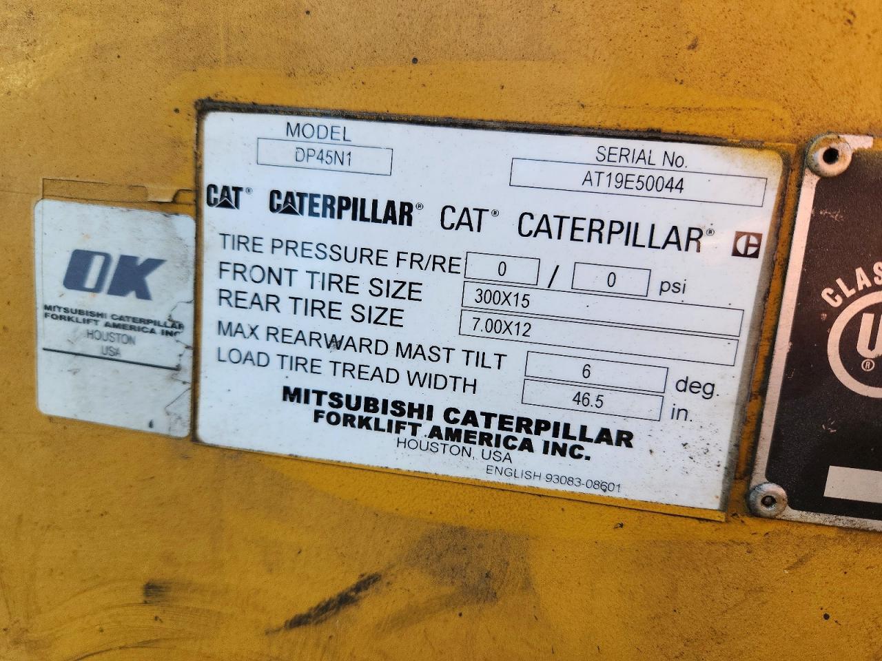 2019 Caterillar DP45-Forklift