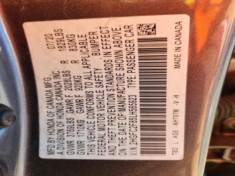 2020 Honda Civic Sport