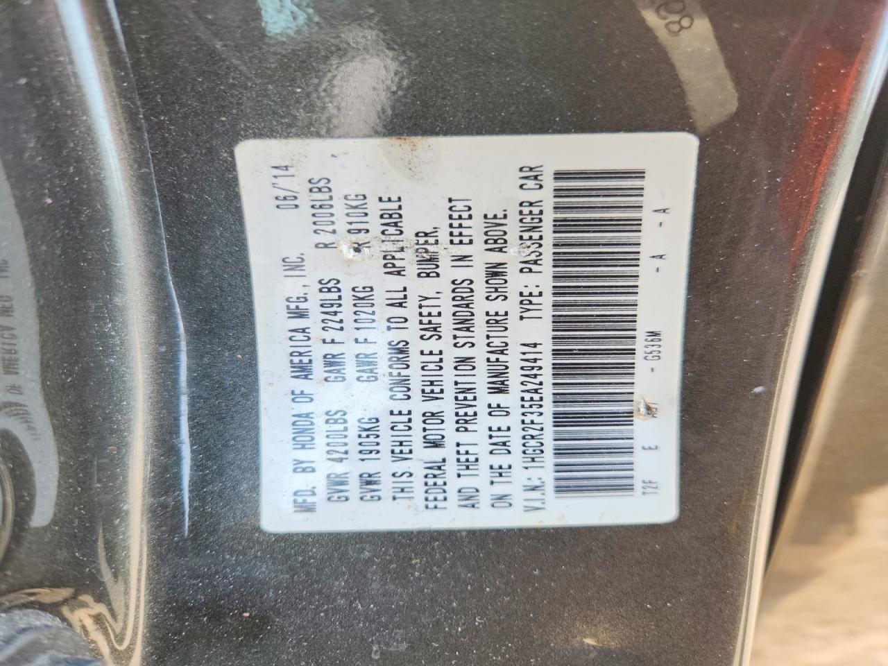 2014 Honda Accord lx