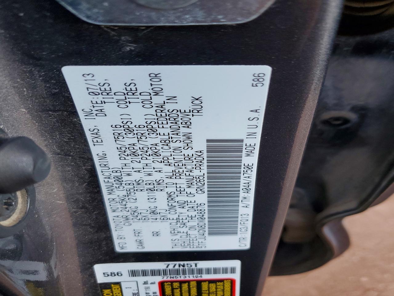 2013 Toyota Tacoma Prerunner V6