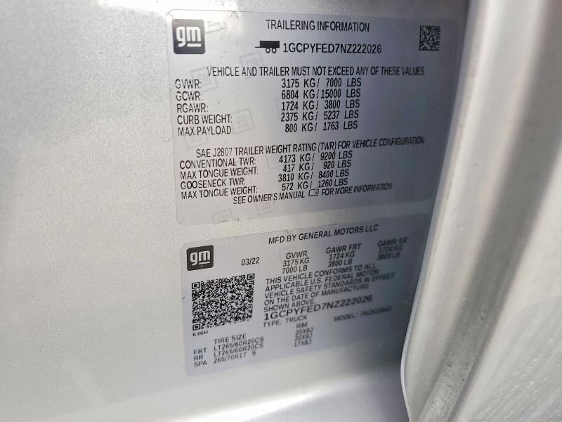 2022 Chevrolet Silverado LTD K1500 LT Trail Boss