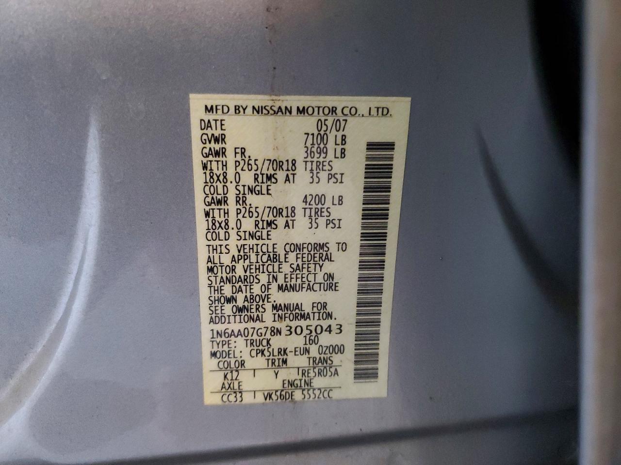2008 Nissan Titan XE