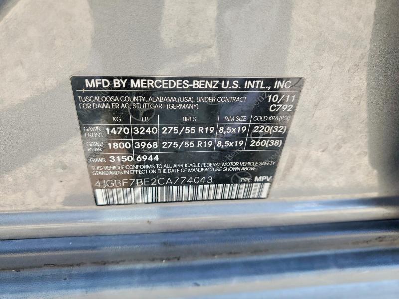 2012 Mercedes-Benz Gl 450 4matic