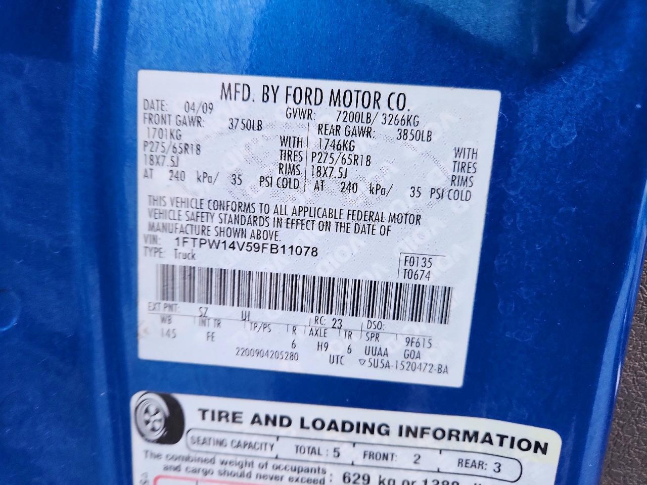 2009 Ford F150 Supercrew