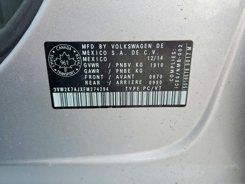 2015 Volkswagen Jetta Base