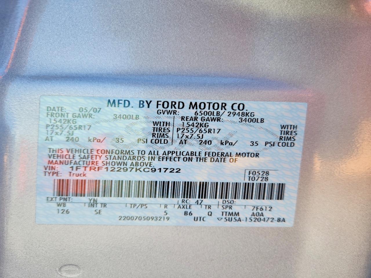 2007 Ford F150