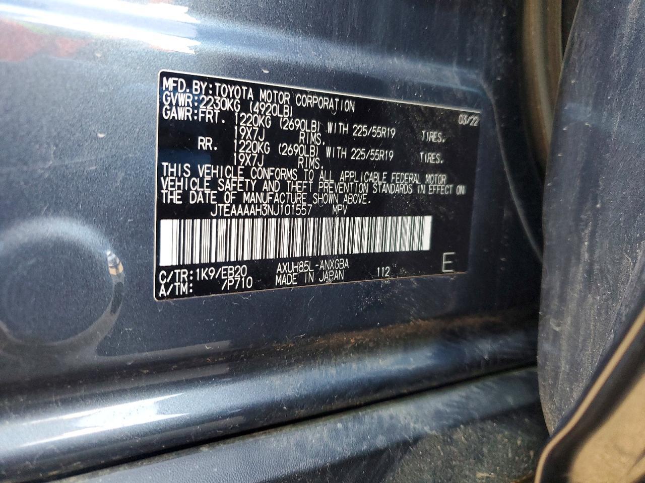 2022 Toyota Venza xle