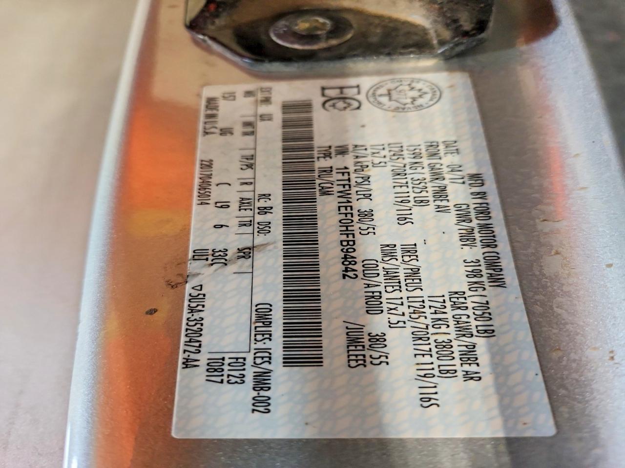 2017 Ford F150 Supercrew