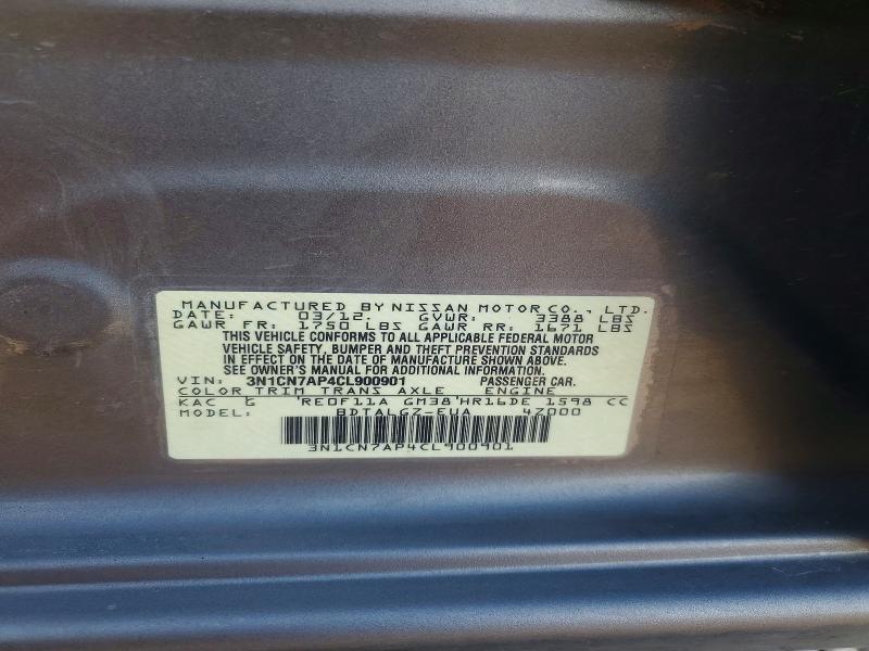 2012 Nissan Versa 1.6 s