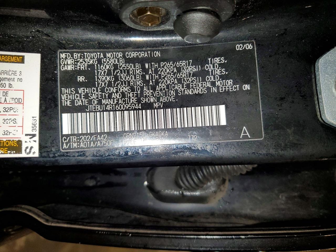 2006 Toyota 4runner SR5