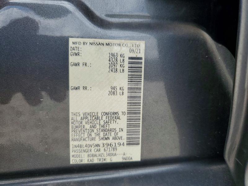 2021 Nissan Altima 2.5 sv