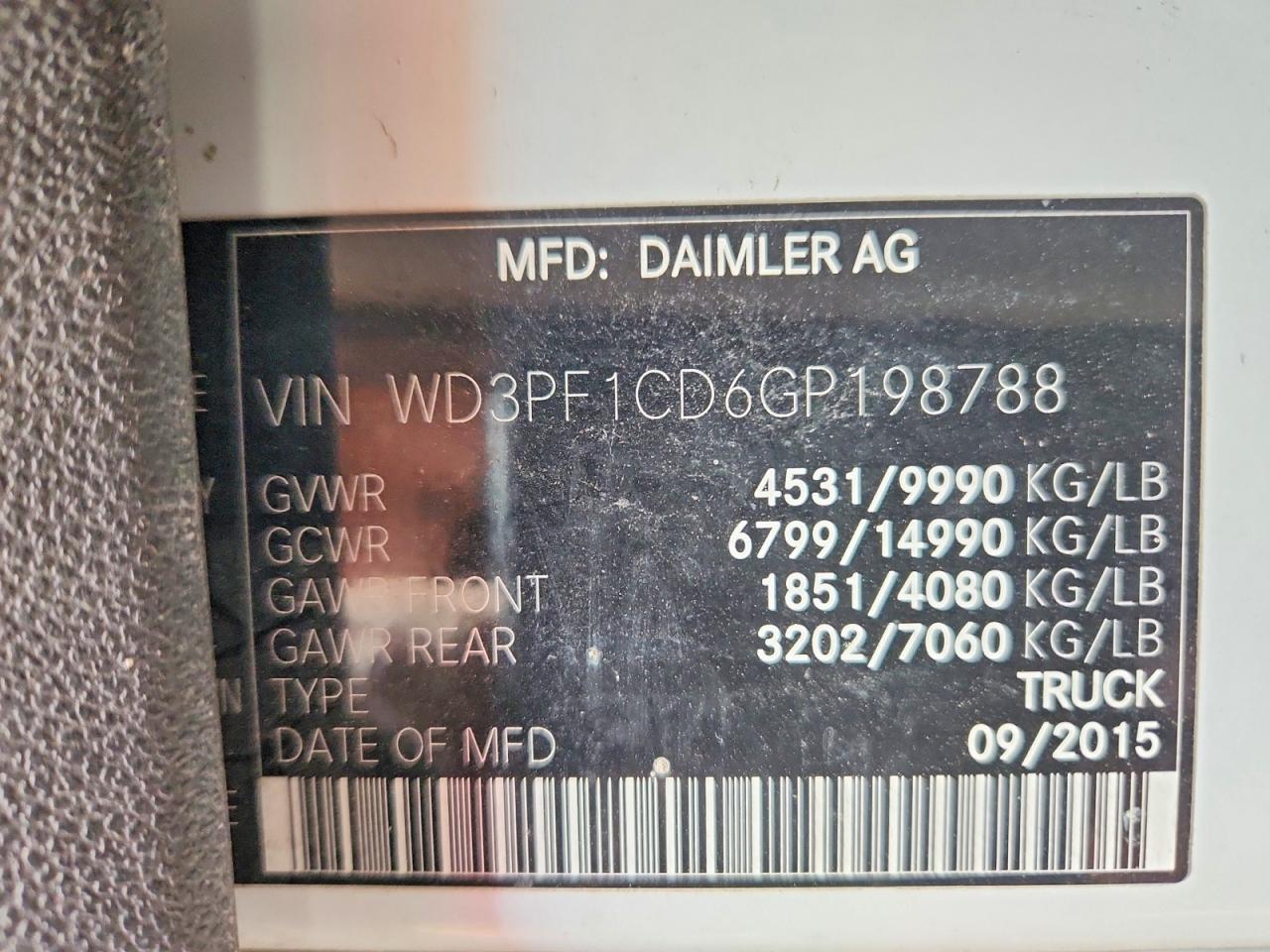 2016 Mercedes-Benz Sprinter 3500