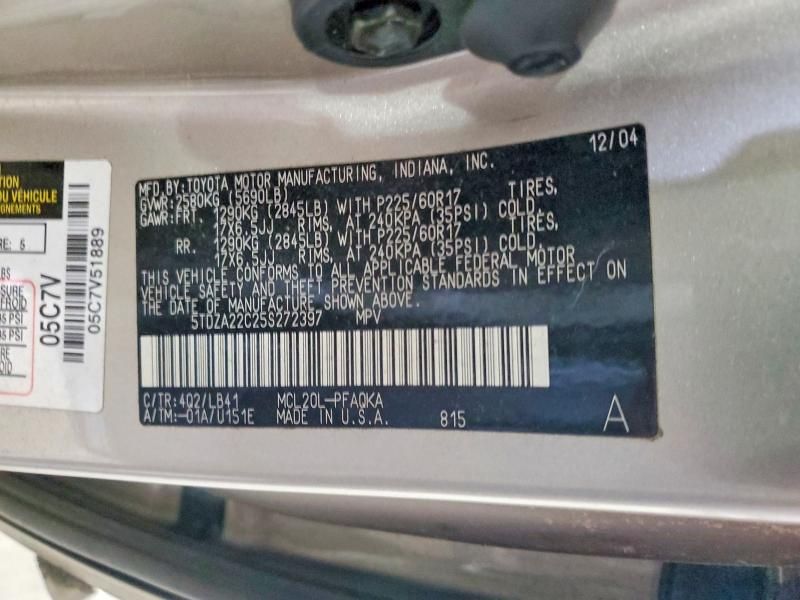 2005 Toyota Sienna xle Limited 7 Passenger