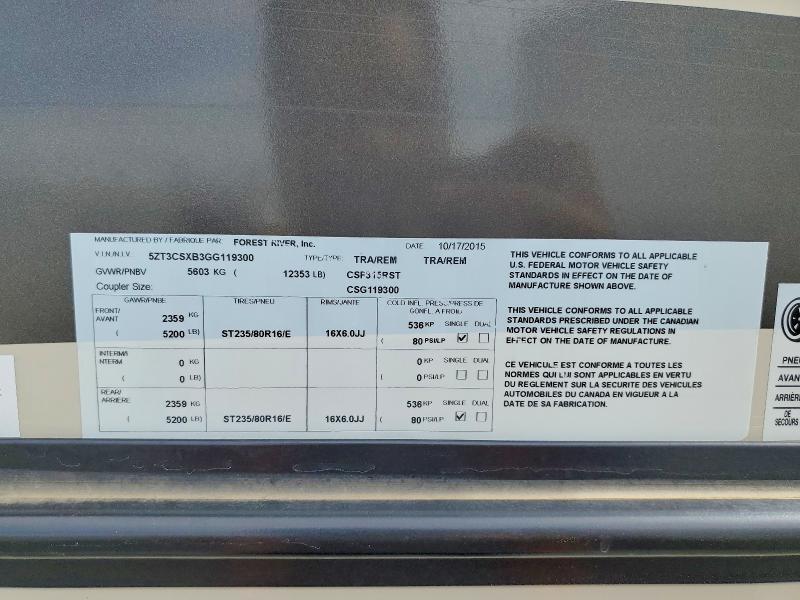 2016 Sandstorm 2016 Forest River Crusader Camper