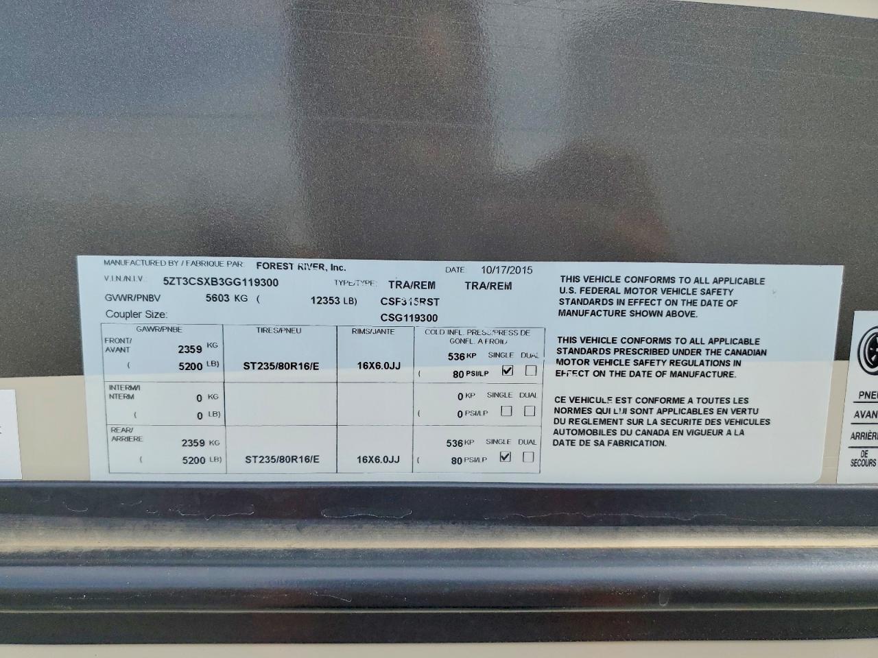 2016 Sandstorm 2016 Forest River Crusader Camper