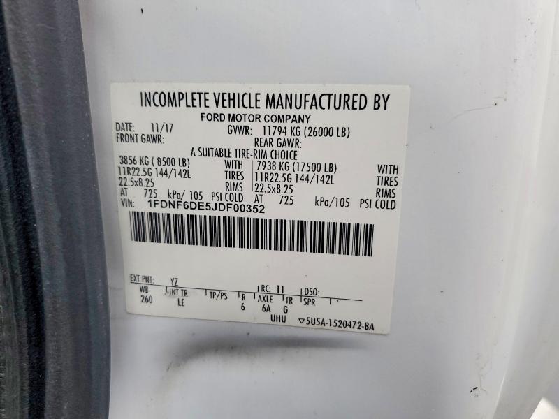 2018 Ford F650 Super Duty Truck Cab AND Chassis