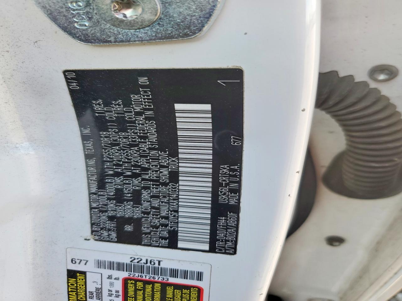 2010 Toyota Tundra Grade
