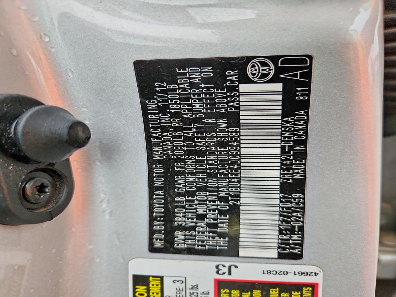 2013 Toyota Corolla s