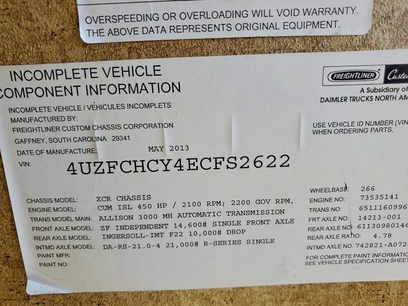 2014 Freightliner Chassis XC