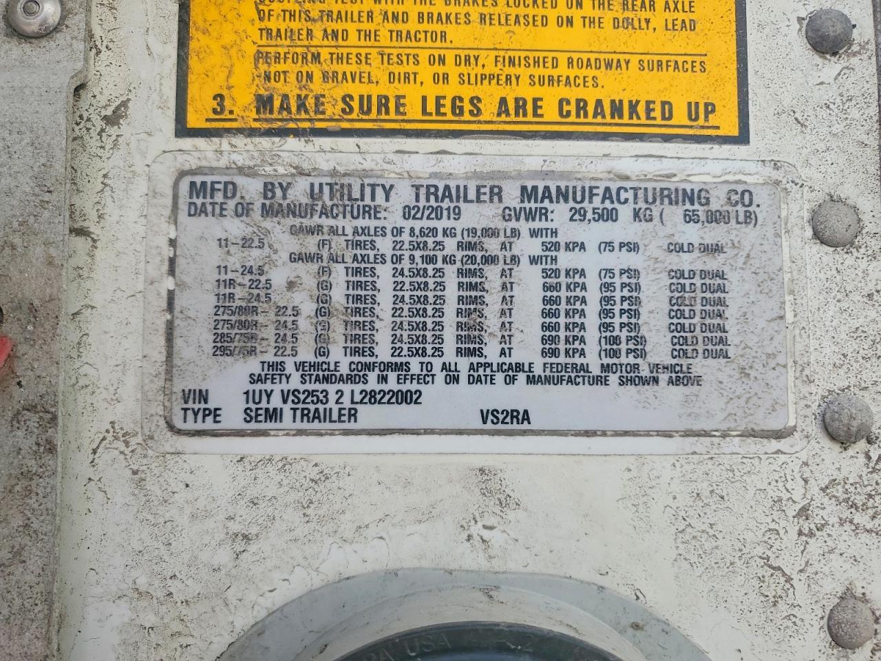 2020 Utility VS2RA Refrigerated Van Trailer