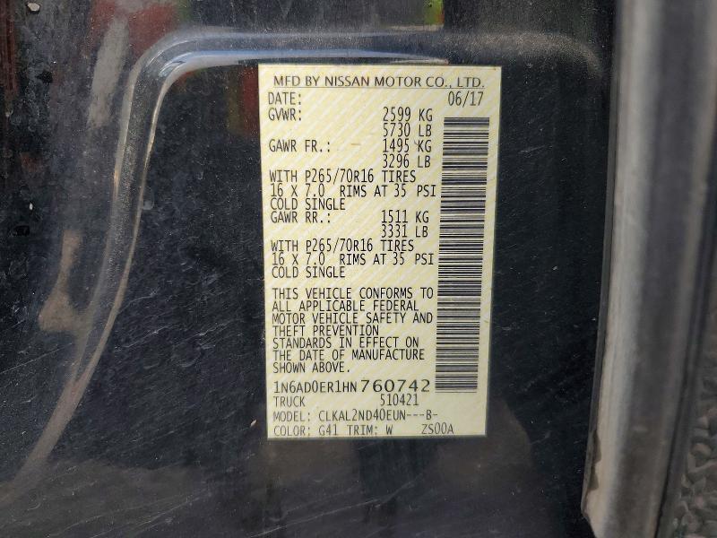 2017 Nissan Frontier SV