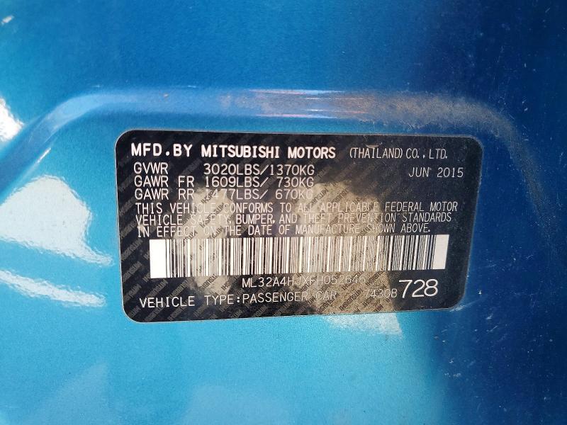 2015 Mitsubishi Mirage es