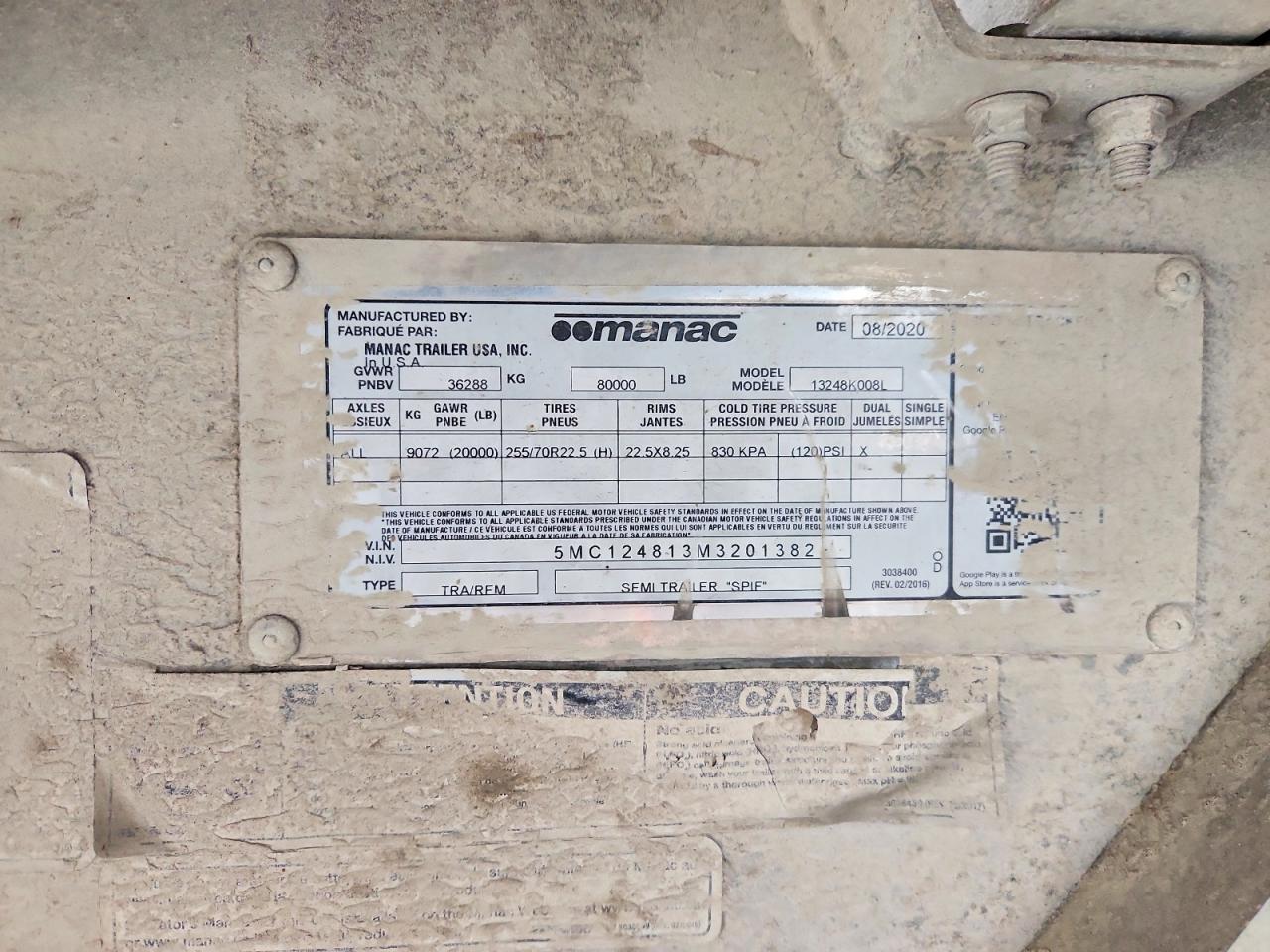 2021 Manac Drop Deck Trailer