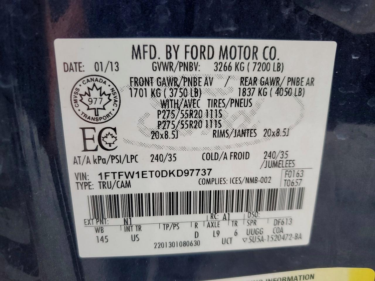 2013 Ford F150 Supercrew