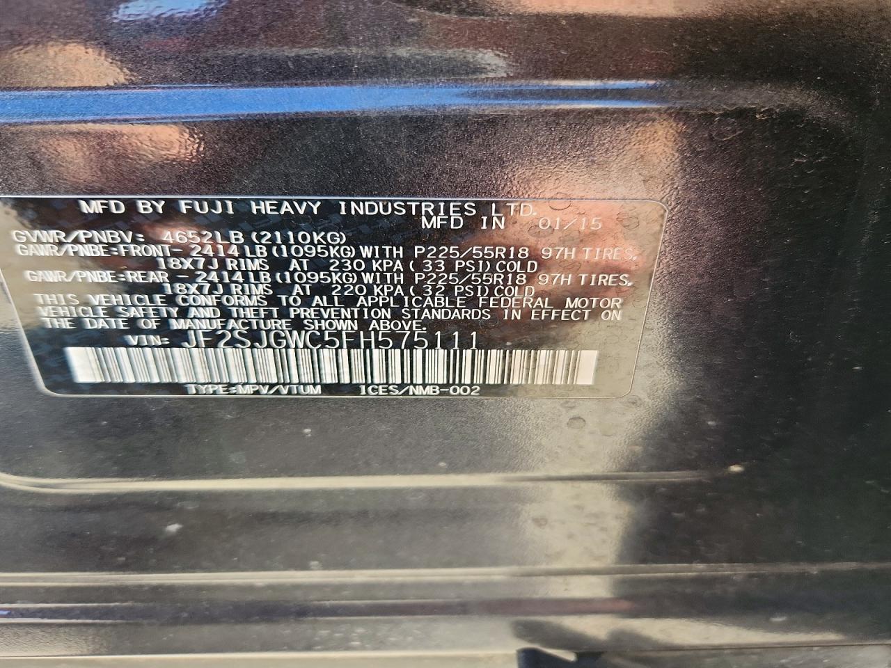 2015 Subaru Forester 2.0xt Touring