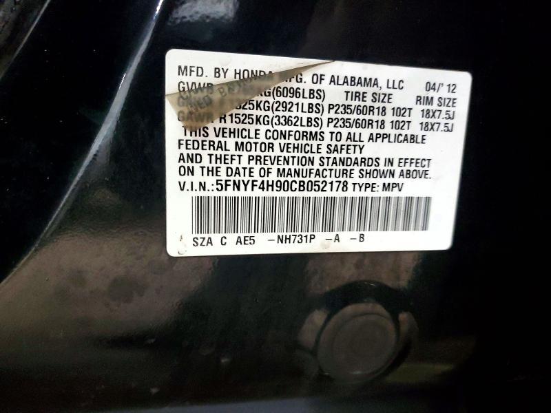 2012 Honda Pilot Touring