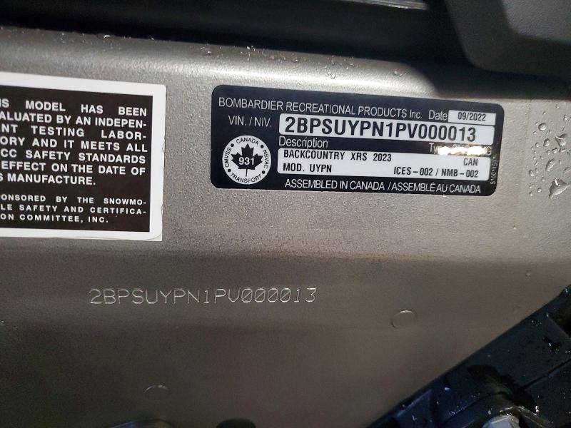 2023 Skidoo 800 CC Unknown