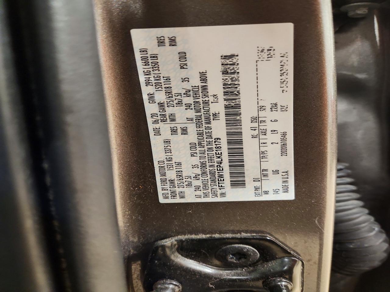 2020 Ford F150 Supercrew