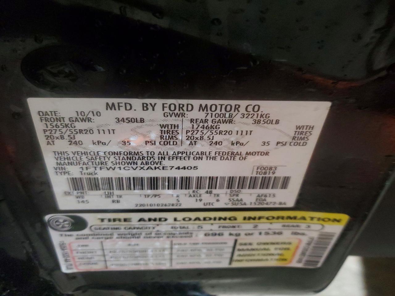 2010 Ford F150 Supercrew