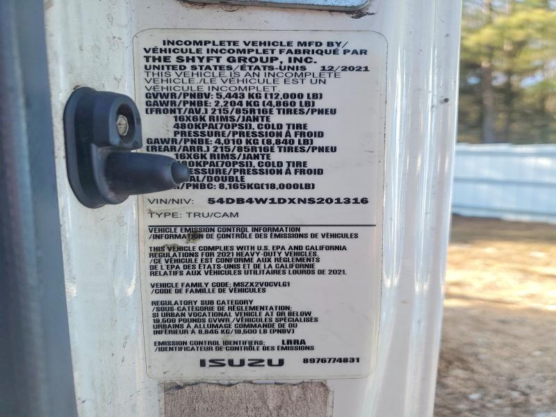 2022 Isuzu Npr Sweeper Truck