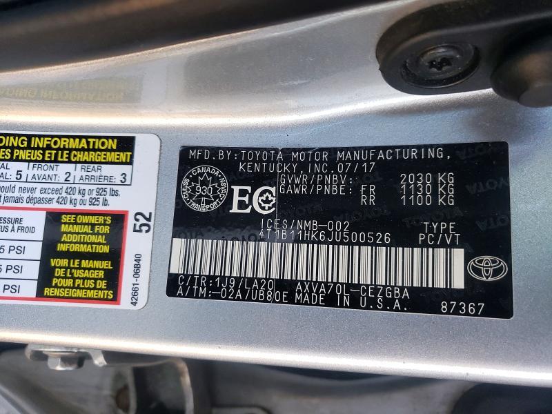 2018 Toyota Camry l