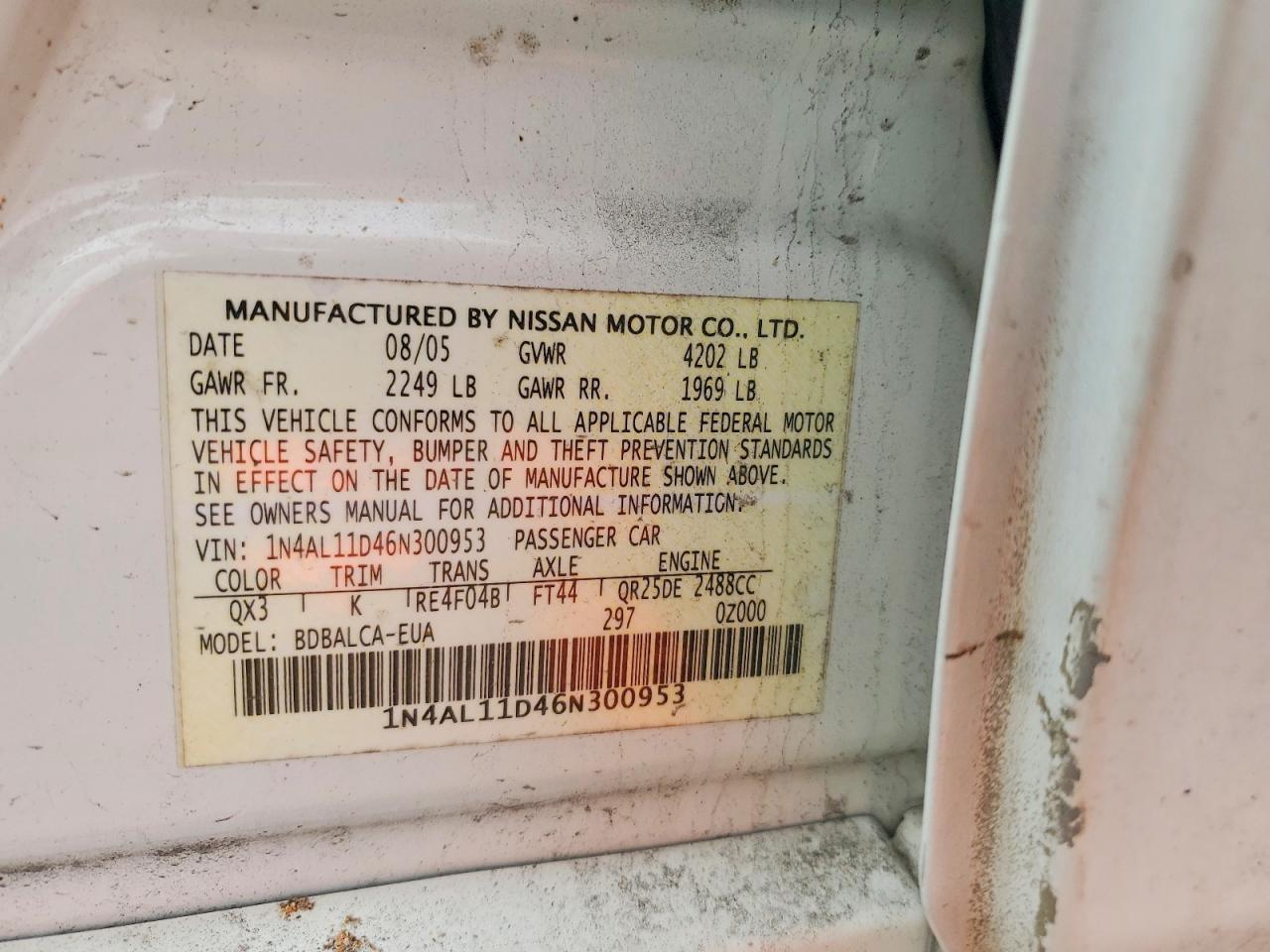 2006 Nissan Altima 2.5