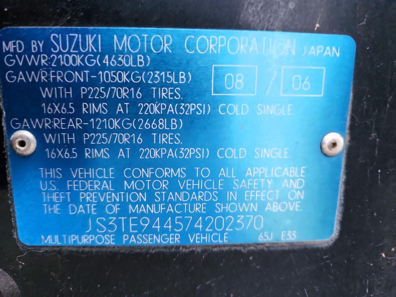 2007 Suzuki Grand Vitara Xsport