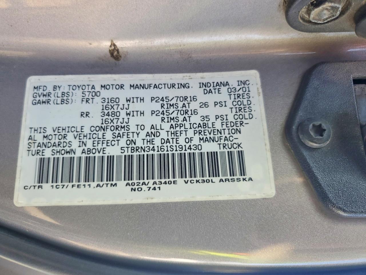 2001 Toyota Tundra SR5