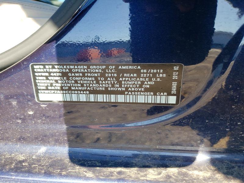 2012 Volkswagen Passat sel