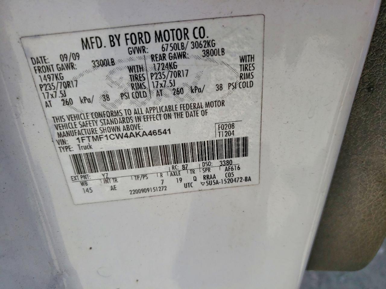 2010 Ford F150